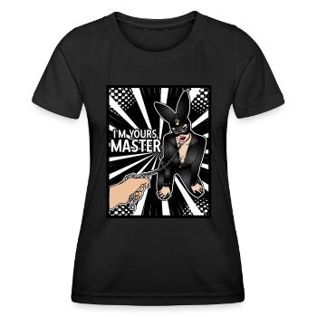 EROTIC GIRL SEXY SUBMISSION BONDAGE MASTER - Frauen Funktions-T-Shirt - Schwarz - Vorne - AI Model Female 172 light (172cm)