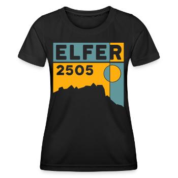 Elfer Berg Hiking Elferspitze Hike Mountain Tour - Women's Functional T-Shirt - black - Front - AI Model Female 172 light (172cm)