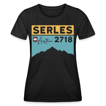 Serles Wanderung Innsbruck Hochaltar von Tirol - Frauen Funktions-T-Shirt - Schwarz - Vorne - AI Model Female 172 light (172cm)