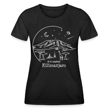 Kilimanjaro Kilimanjaro Tanzania Kenya Keepsake - Women's Functional T-Shirt - black - Front - AI Model Female 172 light (172cm)
