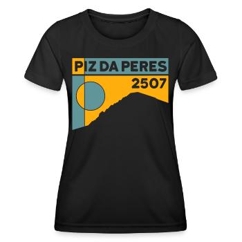 Piz da Peres Dolomites Randonnée Escalade Souvenirs - T-shirt sport Femme - noir - Devant - AI Model Female 172 light (172cm)