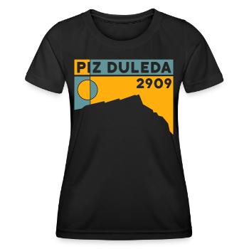 Piz Duleda Hike Climbing Souvenir Souvenir - Women's Functional T-Shirt - black - Front - AI Model Female 172 light (172cm)