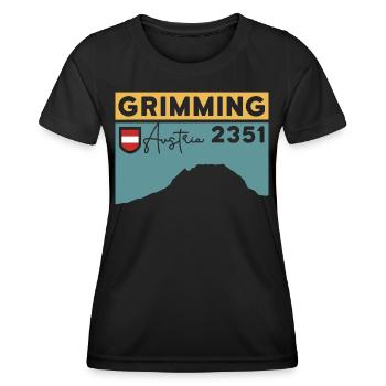 High Grimming Finisher Altitude Hike Dachstein - Women's Functional T-Shirt - black - Front - AI Model Female 172 light (172cm)