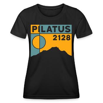 Pilatus Berg Lucerne Hiking Lake Lucerne - Women's Functional T-Shirt - black - Front - AI Model Female 172 light (172cm)