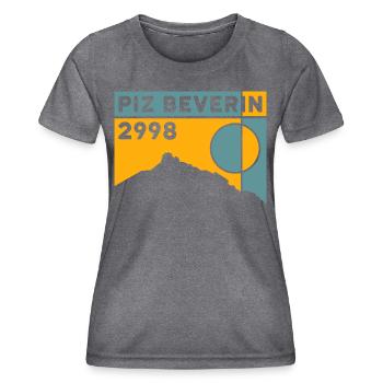 Piz Beverin, Randonnée, Ascension, Ski de randonnée, Souvenir - T-shirt sport Femme - mélange sombre  - Devant - AI Model Female 172 light (172cm)
