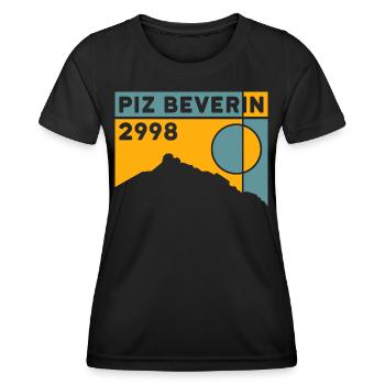 Piz Beverin, Randonnée, Ascension, Ski de randonnée, Souvenir - T-shirt sport Femme - noir - Devant - AI Model Female 172 light (172cm)