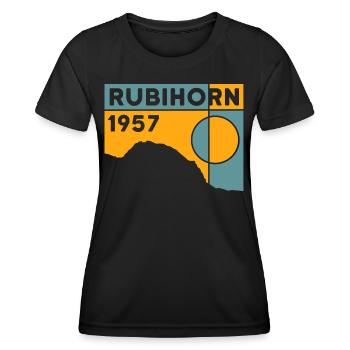 Rubihorn Hiking Mountain Climbing North Face Souvenir - Women's Functional T-Shirt - black - Front - AI Model Female 172 light (172cm)