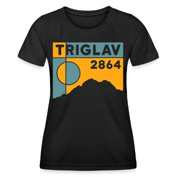 Triglav Triglau Kranjske Gora Slovenia Hiking - Women's Functional T-Shirt - black - Front - AI Model Female 172 light (172cm)