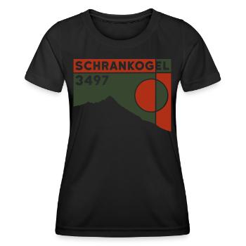 Schrankogel Tirol Hochtour Skitour Überschreitung - Frauen Funktions-T-Shirt - Schwarz - Vorne - AI Model Female 172 light (172cm)