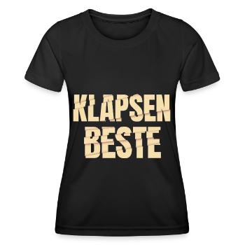 Klapsenbeste Klapse Psychiatrie Sprüche Geschenk - Frauen Funktions-T-Shirt - Schwarz - Vorne - AI Model Female 172 light (172cm)