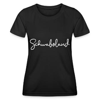 Schwaboland Schwabe Schwäbisch Schwaben - Frauen Funktions-T-Shirt - Schwarz - Vorne - AI Model Female 172 light (172cm)