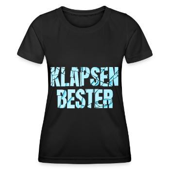 Klapsenbester Klapse Psychiatrie Sprüche Geschenk - Frauen Funktions-T-Shirt - Schwarz - Vorne - AI Model Female 172 light (172cm)