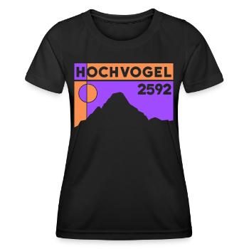 Hochvogel Wanderung Tour Berg Riss Allgäuer Alpen - Frauen Funktions-T-Shirt - Schwarz - Vorne - AI Model Female 172 light (172cm)