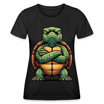 Turtle Sea Turtle Turtle - Women's Functional T-Shirt - black - Front - AI Model Female 172 light (172cm)