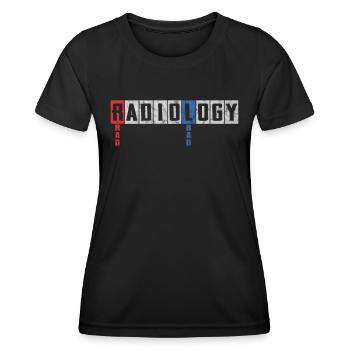 Abteilung Radiologie Radiologe Witz Röntgen - Frauen Funktions-T-Shirt - Schwarz - Vorne - AI Model Female 172 light (172cm)