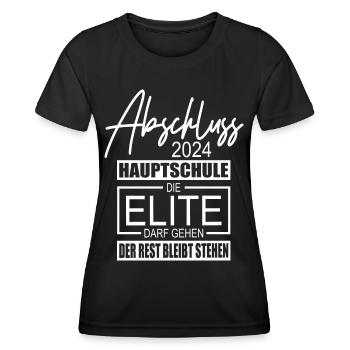 Abschluss 2024 Hauptschule - Frauen Funktions-T-Shirt - Schwarz - Vorne - AI Model Female 172 light (172cm)