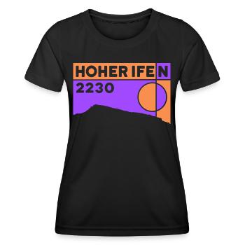 Hoher Ifen Randonnée Randonnée Kleinwalsertal - T-shirt sport Femme - noir - Devant - AI Model Female 172 light (172cm)