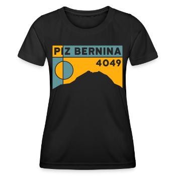 Piz Bernina - Frauen Funktions-T-Shirt - Schwarz - Vorne - AI Model Female 172 light (172cm)