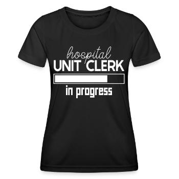 Commis Surveillant D Unité Hôpital En Progression - T-shirt sport Femme - noir - Devant - AI Model Female 172 light (172cm)