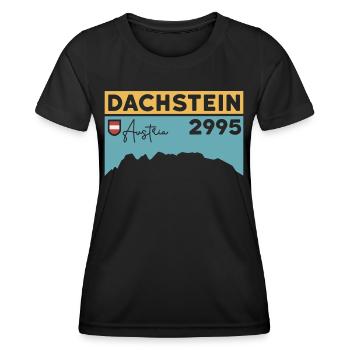 Hoher Dachstein Schladming Ramsau Höhe Wanderung - Frauen Funktions-T-Shirt - Schwarz - Vorne - AI Model Female 172 light (172cm)