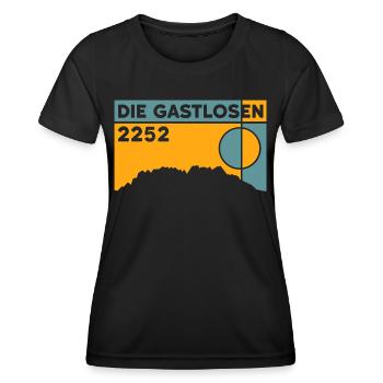 Die Gastlosen Wanderung Bergtour Andenken Klettern - Frauen Funktions-T-Shirt - Schwarz - Vorne - AI Model Female 172 light (172cm)