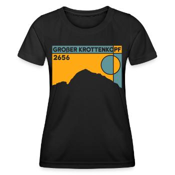 Großer Krottenkopf Crossing Tour Randonnée - T-shirt sport Femme - noir - Devant - AI Model Female 172 light (172cm)