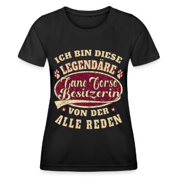 Cane Corso Besitzerin Ich bin diese Cane Corso - Frauen Funktions-T-Shirt - Schwarz - Vorne - AI Model Female 172 light (172cm)