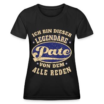 Pate ich bin dieser legendäre Pate Ding - Frauen Funktions-T-Shirt - Schwarz - Vorne - AI Model Female 172 light (172cm)