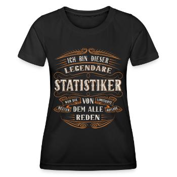 Statistiker ich bin dieser legendäre Statistik - Frauen Funktions-T-Shirt - Schwarz - Vorne - AI Model Female 172 light (172cm)
