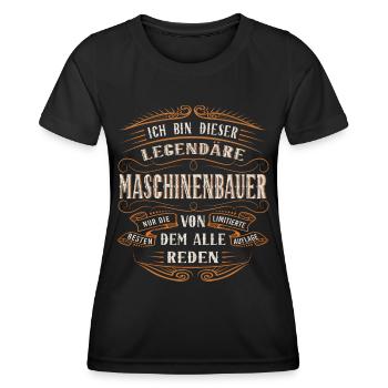 Maschinenbauer ich bin dieser legendäre - Frauen Funktions-T-Shirt - Schwarz - Vorne - AI Model Female 172 light (172cm)