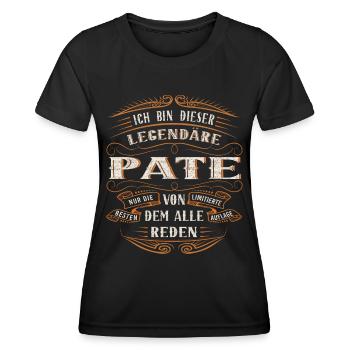 Pate ich bin dieser legendäre Pate Ding - Frauen Funktions-T-Shirt - Schwarz - Vorne - AI Model Female 172 light (172cm)