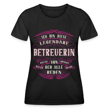 Betreuerin ich bin dieser legendäre Betreuer - Frauen Funktions-T-Shirt - Schwarz - Vorne - AI Model Female 172 light (172cm)