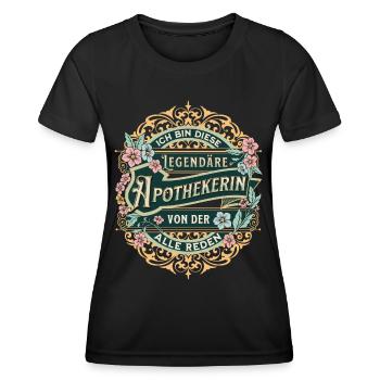 Apothekerin Ich bin diese legendäre Apothekerin - Frauen Funktions-T-Shirt - Schwarz - Vorne - AI Model Female 172 light (172cm)
