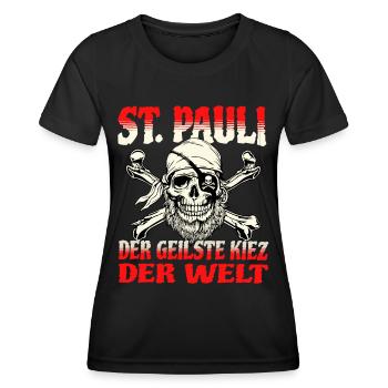 St. Pauli Hambourg Fanartikel St. Pauli - T-shirt sport Femme - noir - Devant - AI Model Female 172 light (172cm)