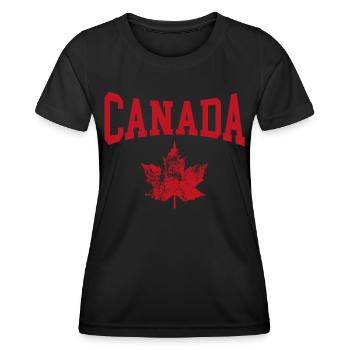 Canada - T-shirt sport Femme - noir - Devant - AI Model Female 172 light (172cm)