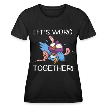 Let's würg together - Frauen Funktions-T-Shirt - Schwarz - Vorne - AI Model Female 172 light (172cm)