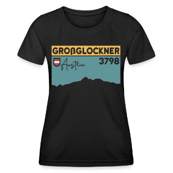 Großglockner Besteigung Tour Finisher Andenken - Frauen Funktions-T-Shirt - Schwarz - Vorne - AI Model Female 172 light (172cm)