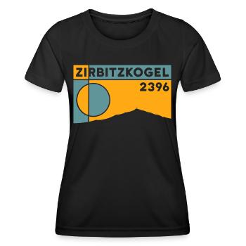 Zirbitzkogel Trailrunning Wandern Zirbitz Trail - Frauen Funktions-T-Shirt - Schwarz - Vorne - AI Model Female 172 light (172cm)