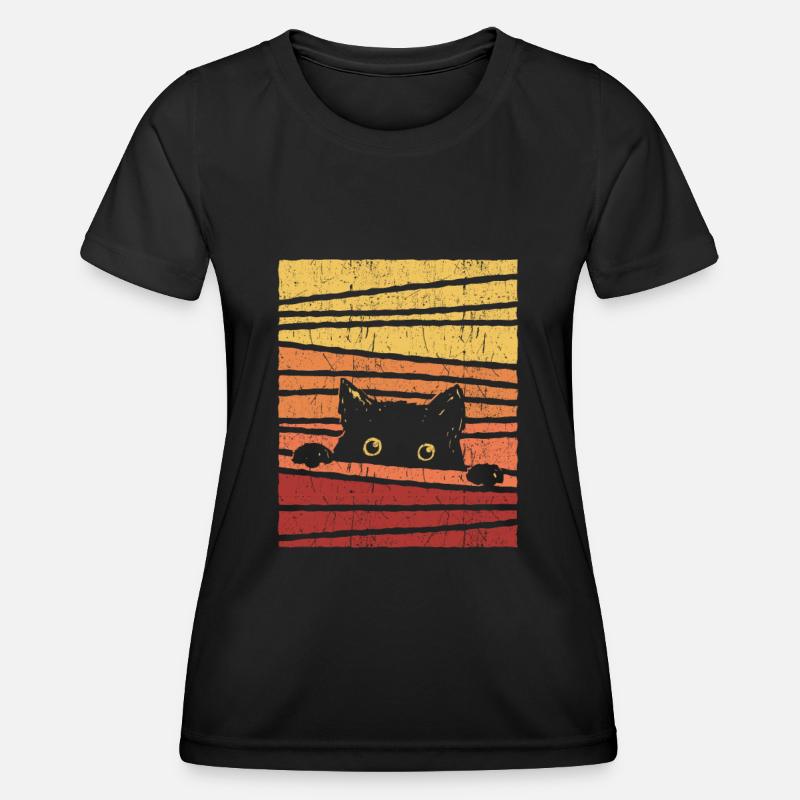 Black cat - Women's Functional T-Shirt - black