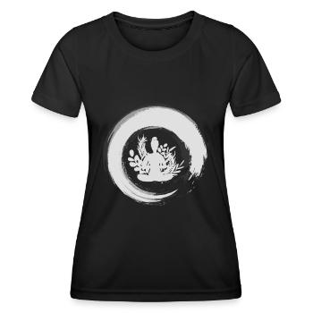 Zen Circle Buddhismus - Frauen Funktions-T-Shirt - Schwarz - Vorne - AI Model Female 172 light (172cm)