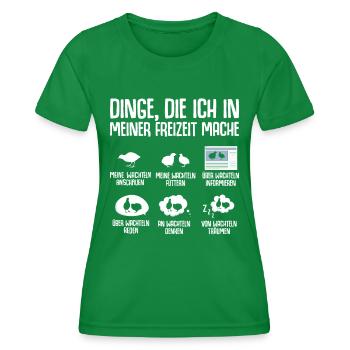 Wachtelzüchter Wachtel Geschenk Wachtelzucht - Frauen Funktions-T-Shirt - Kelly Green - Vorne - AI Model Female 172 dark (172cm)