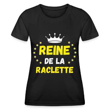 Reine de la raclette Humour femme - T-shirt sport Femme - noir - Devant - AI Model Female 172 light (172cm)