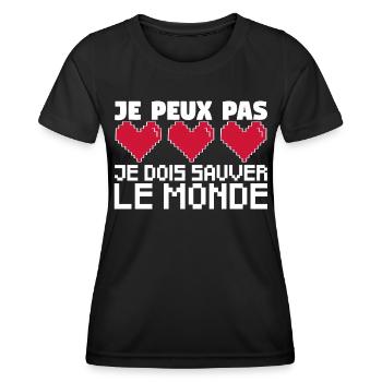 Funny Gamer I Don t Always Play Video Games. Gift. - T-shirt sport Femme - noir - Devant - AI Model Female 172 light (172cm)