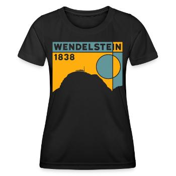 Wendelstein Finisher Hike Hiking Climbing - Women's Functional T-Shirt - black - Front - AI Model Female 172 light (172cm)