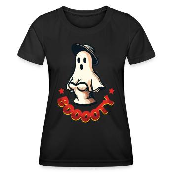 Lustiges Halloween Vintage retro Booty Geist Spaß - Frauen Funktions-T-Shirt - Schwarz - Vorne - AI Model Female 172 light (172cm)