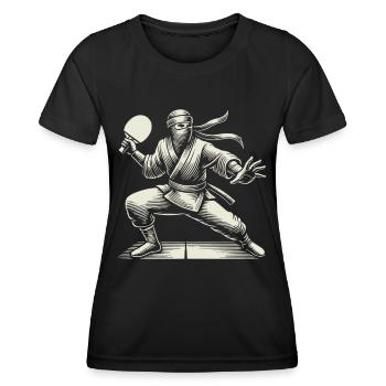 Ninja Table Tennis Fighter Ping Pong Master - Women's Functional T-Shirt - black - Front - AI Model Female 172 light (172cm)
