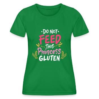 Idée cadeau intolérance au gluten maladie cœliaque - T-shirt sport Femme - vert - Devant - AI Model Female 172 dark (172cm)