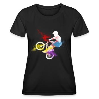 Bmx Freestyle - T-shirt sport Femme - noir - Devant - AI Model Female 172 light (172cm)