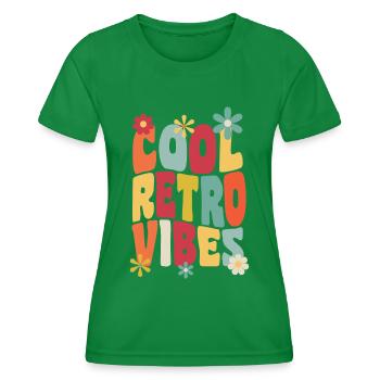 Cool retro vibes - Women's Functional T-Shirt - kelly green - Front - AI Model Female 172 dark (172cm)