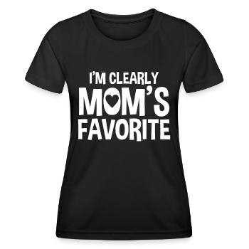 I'm Clearly Mom's Favorite Mamas Favorit - Frauen Funktions-T-Shirt - Schwarz - Vorne - AI Model Female 172 light (172cm)